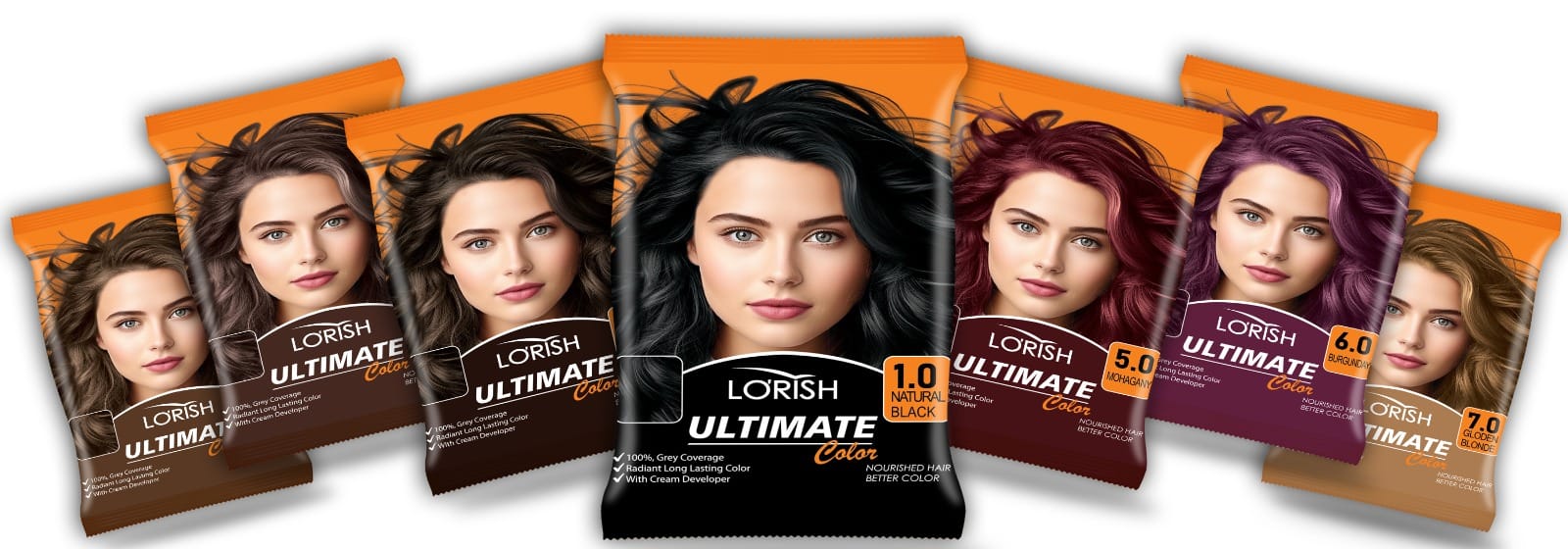 Hair Color - Lorish Ultimate Color 2.0 Dark Brown Lorish Brown Hair Color Tube Pack Pakistan